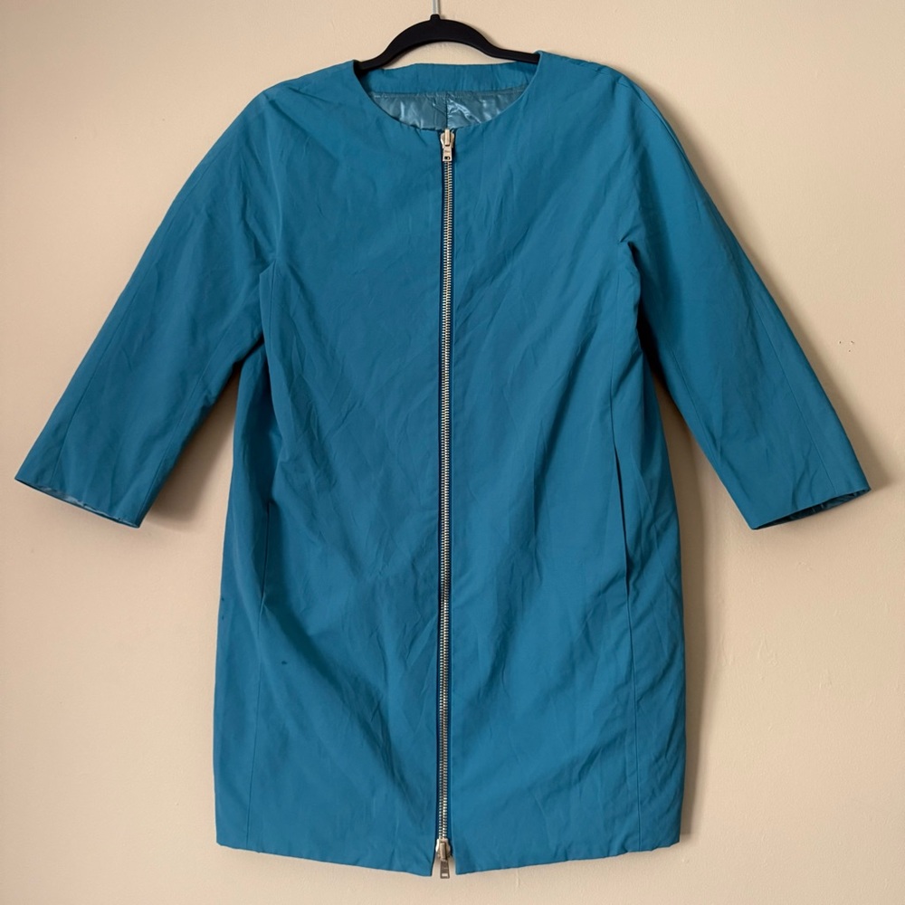 Herno Reversible Liner Down Long Coat Twill / Puffer Made in Italy Double Zip